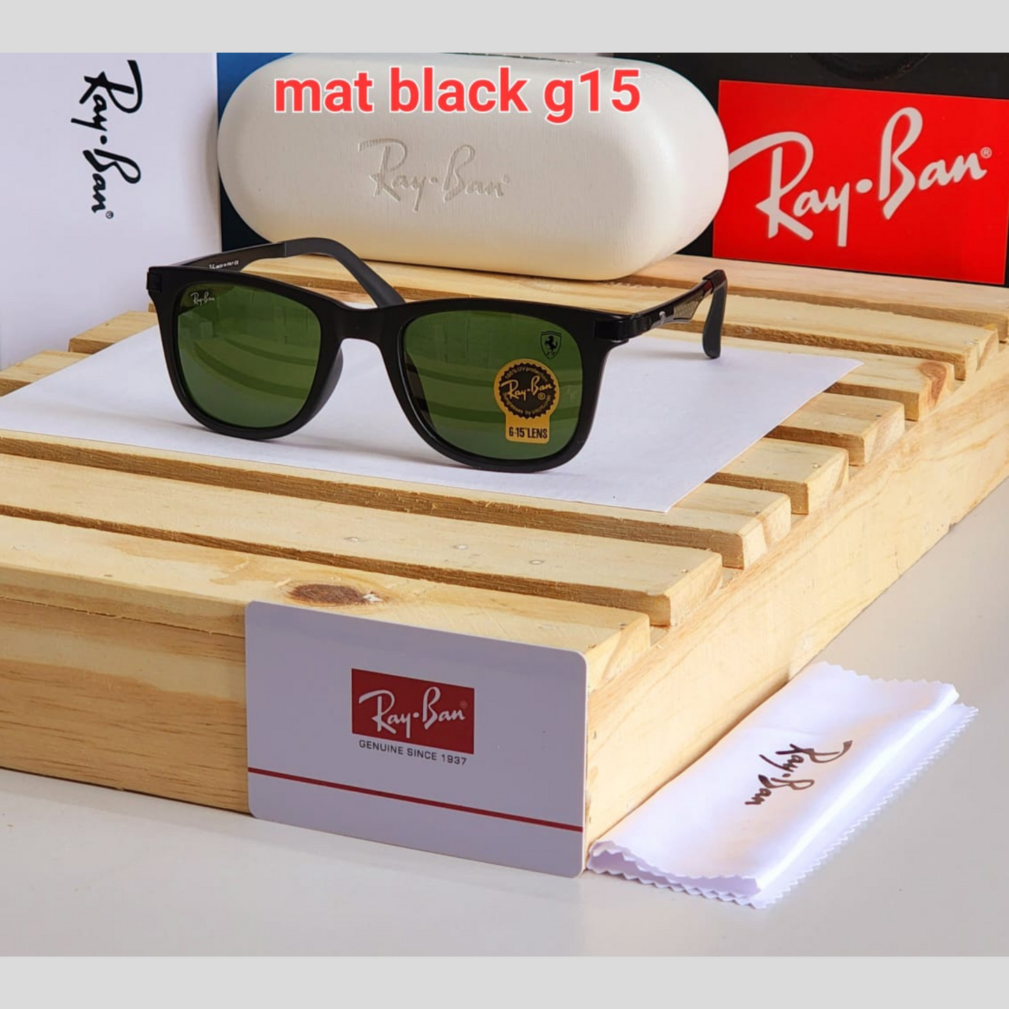RAY-BAN All Season Special Men Women 7A Quality B2 4287 Square Metal Alluminium Frame Causal Vintage Sunglasses For Unisex. ( B2 A1+4287 Mm )